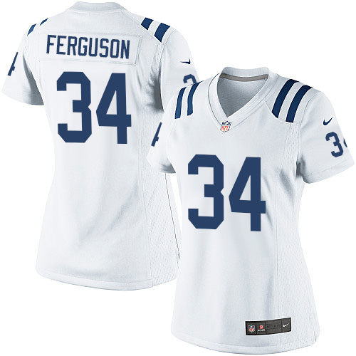 Women's Elite Josh Ferguson Nike Jersey White Road - #34 NFL Indianapolis Colts